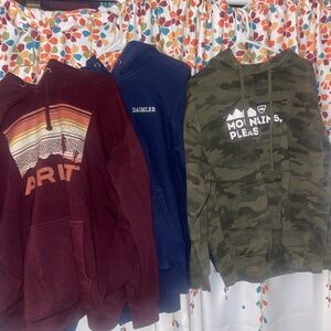 Camo Hoodie with Graphic Print